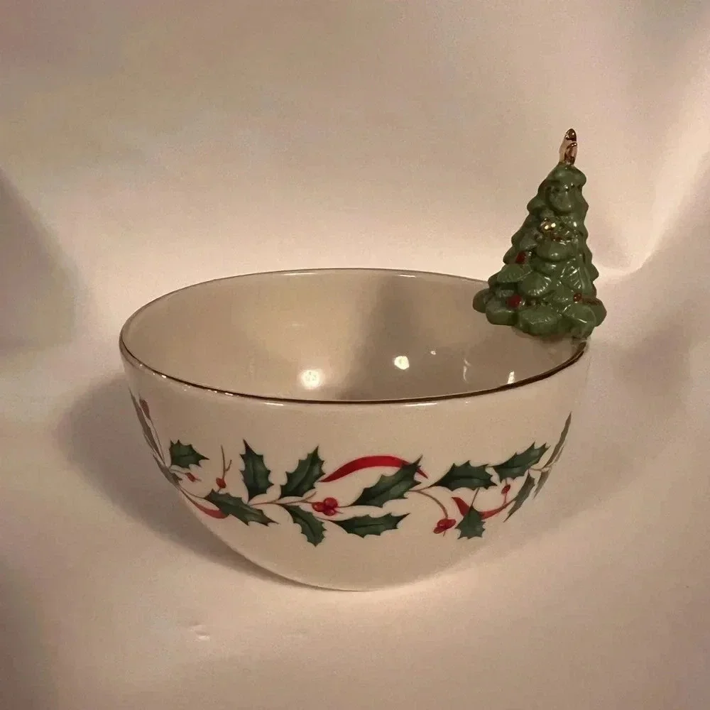 NEW Lenox Holiday Tree Figural Ceramic Candy Dish Bowl 5.5
